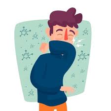 Download Young Male With Symptoms Coughing For Free Sinus Disease Peach Background Graphic Resources