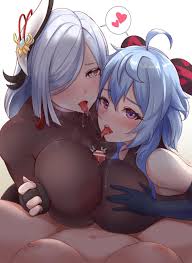 Shenhe and Ganyu (tinnies0_0) [Genshin Impact] : rrule34
