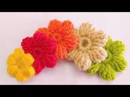 كروشيه وردة البف بالغرزة المنتفخة وغرزة الفيشارة crochet buff flower youtube crochet flowers crafts crochet