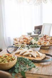 Party Finger Foods Http Www Stylemepretty Com Living 2016 11 14 Celebrating Baby W Baby Shower Food Table Display Baby Shower Brunch Baby Shower Inspiration