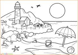 Di sini saya akan memberikan gambar sketsa mewarnai pemandangan, hewan, bunga, rumah, buah dan lain sebagainya. 52 Sketsa Pemandangan Serta Warnanya