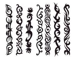 Tribal ornaments and trendy almost like florals. Tribal Tattoo Vorlagen