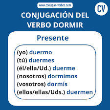 Verbo Dormir En Presente Verbo Tener Conjugacion Del Verbo Verbos