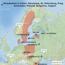 Die beliebteste art, norwegen zu entdecken. Europa 6 Polen Danemark Prag Schweden Estland St Petersburg Bulgarien Ungarn Von Joe57 Landkarte Fur Europa