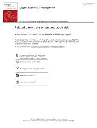 • the parent and, if different, the name of the ultimate controlling party • key management personnel compensation • transactions between related parties 1. Pdf Related Party Transactions And Audit Risk