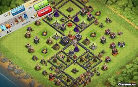 If you should be town hall hybrid 9 and also you're likely to war you regularly visit higher town halls hitting on your base which is why a specific sort of anti 3 star approach started evolving from the last month. Town Hall 9 Eric Th9 Base With Link 7 2019 Trophy Base Clash Of Clans Clasher Us