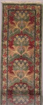Signed Green William Morris 3x34 Art Craft Runner Rug Carpet William Morris Art William Morris William Morris Designs