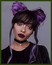 Alternative Cool Bright Purple Dyed Hair Space Buns Festival Inspired Hair Up Do Hair Goals Hair Inspiration Tum Cool Hairstyles Hair Inspiration Up Hairstyles