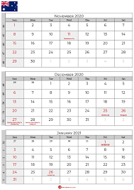 November December 2020 January Calendar 2021 Australia In 2020 January Calendar Calendar 2021 Calendar
