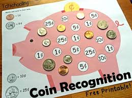Piggy Bank Coin Recognition Printable Educational Toddler Activities Toddler Education Money Activities