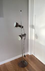 Vintage Twin Bulb Mid Century Adjustable Floor Lamp Retro Brown Caz Melbourne Adjustable Floor Lamp Vintage Twins Floor Lamp