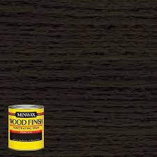 Minwax Wood Finish Oil Based Ebony Interior Stain Half Pint Lowes Com Staining Wood Interior Wood Stain Minwax Stain Colors