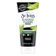 1 face scrub brand*, this face scrub helps unclog pores and contains 1% salicylic acid, which helps to clear blackheads and acne and calm redness. St Ives Blackhead Clearing Green Tea Bamboo Face Scrub 6 Oz Walmart Com Walmart Com