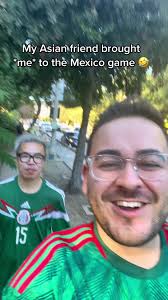 my asian friend tim got invited to the Mexico game by #GranCentenario… so  duhhh I had to come 🤣🇲🇽 #mexicogame #rosebowl #mexicoperu #mexicantok