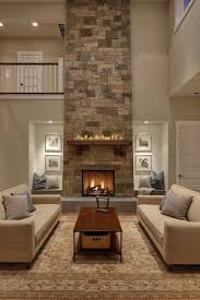 Fireplace Floor 2 Ceiling Transitional Living Room Design Fireplace Design Contemporary Living Room