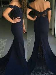 Long Black And Blue Prom Dress Elegant Off The Shoulder Mermaid Long Prom Dress With Train Pd 7794 136 99 Mermaid Prom Dresses Lace Lace Prom Gown Prom Dress With Train