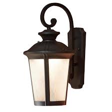 Allen Roth Dashwood 18 5 In H Black Led Outdoor Wall Light In The Outdoor Wall Lights Department At Lowes Com