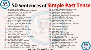 50 Sentences Of Simple Past Tense Simple Past Tense Simple Present Tense English Past Tense