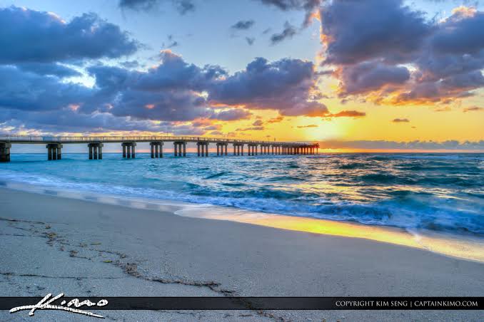 Newport Fishing Pier Sunrise, AI generated