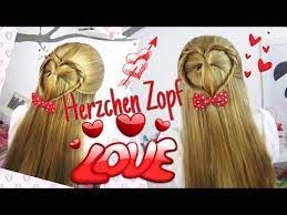 Valentinstag Zopf Mit Herz Herzchen Frisur Coole Madchen Zopfe Frisuren Haar Styling Madchen Zopfe Geflochtene Haare