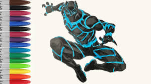 Maybe you would like to learn more about one of these? Black Panther With Blue Black Suit Coloring Pages Sailany Coloring Kids Youtube