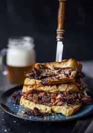 Remove brisket and wrap fat side up tightly in heavy duty aluminum foil. Smoked Brisket Grilled Cheese Sandwiches Uses For Leftover Brisket