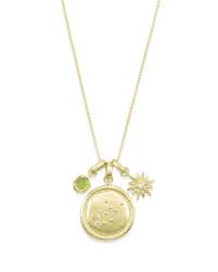 August Virgo Charm Necklace Set In Gold Kendra Scott Virgo Necklace Virgo Charm Virgo Jewelry