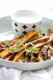 Baked Sweet Potato Fries With Honey Lime Dip Recipe Sweet Potato Fries Baked Salad Side Dishes Sweet Potato
