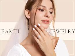 Amazon.com: EAMTI 925 Sterling Silver 1.25 CT Yellow Gold Round Solitaire  CZ Engagement Ring Halo Promise Wedding Ring Size 3.5 : Clothing, Shoes &  Jewelry