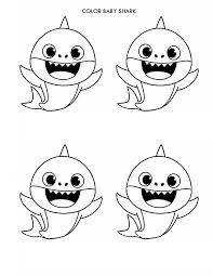 Funny sharks coloring page for kids. Color 4 Baby Shark Coloring Page Free Printable Coloring Pages For Kids
