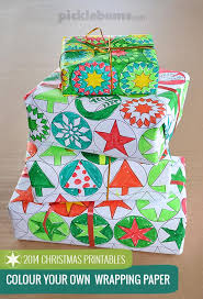 There's even a coordinating printable recipe card! Colour Your Own Christmas Wrapping Paper
