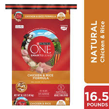 purina one natural dry dog food smartblend chicken rice formula 16 5 lb bag