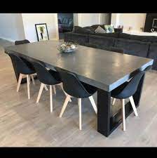 8 seater 2 4m dining table polished concrete patio concrete dining table concrete top dining table contemporary kitchen tables