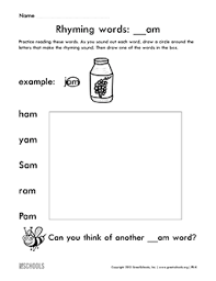 We did not find results for: Rhyming Words Am Kindergarten Preschool Word Lists Worksheet Greatschools