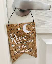 Accroche Porte Reve En Cours Ne Pas Deranger Decoration Chambre Enfant Ne Pas Entrer Plaque Porte De Chambre En Liege Decoration Chambre Enfant Accroche Porte Bricolage Et Loisirs Creatifs