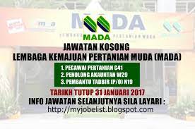 Iklan jawatan kosong sektor kesihataniklan jawatan kosong sektor kesihatan 2021. Jawatan Kosong Lembaga Kemajuan Pertanian Muda Mada 31 Januari 2017