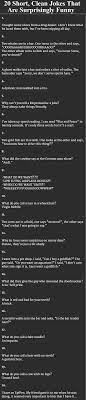 Good clean jokes — jokes that are genuinely funny but perfectly appropriate — are hard to come by. Surprisingly Funny Short Clean Jokes Clean Jokes Cleaning Quotes Funny Short Clean Jokes