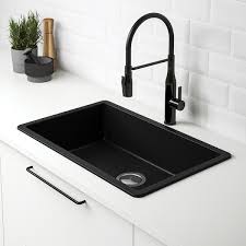 Sludge can clog your sink drain and for this reason, you cannot work in your sink. Kilsviken Inset Sink 1 Bowl Black Quartz Composite Ikea