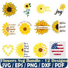 Download Sunflower Svg Sunflower Heart Svg Cut File Download Jpg Png Svg Cdr Ai Pdf Eps Dxf Format