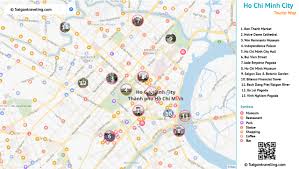In the southeastern region, the city surrounds the saigo. Ho Chi Minh City Tourist Map Saigon Map Tourist Travel Guide