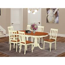 Like other types of wooden furniture, cherry wood dining room sets come in many sizes and styles. Dining Room Set Dining Table With Wood Dining Chairs Finish Buttermilk Cherry Number Of Items 7 Shape Oval Style Wood Seat Walmart Com Walmart Com
