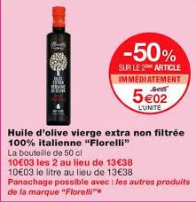 Offre Huile D Olive Vierge Extra Non Filtree 100 Italienne Florelli 50 Sur Le 2eme Article Chez Monoprix