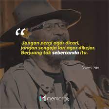 Gaya sujiwo tejo bercerita dalam buku ini ringan, penuh humor menggelitik, romatis, namun selalu membuat pembacanya berefleksi panjang atas hidup. 40 Kata Kata Bijak Sujiwo Tejo Merasuk Perasaan Memorable With Us