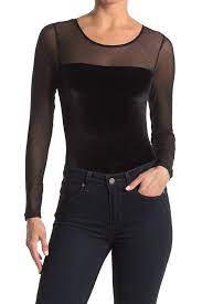 Discover the latest bodysuits for women with asos. French Connection Allie Long Sleeve Mesh Insert Body Suit Nordstrom Rack