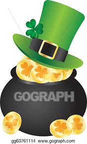 Great for card making, st patricks day craft projects, invitations, etc. Vector Art St Patricks Day Leprechaun Hat On Pot Of Gold Eps Clipart Gg63761114 Gograph