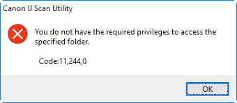 This is canon ij scan utility install. Https Canoncanada Custhelp Com App Answers Answer View A Id 1033375 Error 3a You Do Not Have The Required Privileges To Access Folder Ij Scan