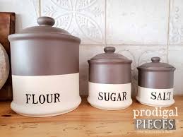 Find the perfect cookware, housewares & specialty appliances at hayneedle, where you can buy online while you explore our room designs and curated looks for tips, ideas & inspiration to help you along the way. Farmhouse Kitchen Canisters Diy Style Prodigal Pieces