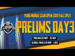 En Pmco Global Prelims Day 3 Vivo Fall Split Pubg Mobile Club Open 2019 Youtube