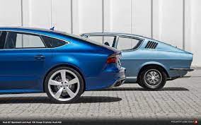 Visual Comparison New Audi S7 And The 100 S Coupe Fourtitude Com Audi 100 Audi 100 Coupe S Audi
