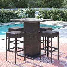 Find the perfect patio furniture & backyard decor at hayneedle, where you can buy online while you explore our room designs and curated looks for tips, ideas & inspiration to help you along the way. Sol 72 Outdoor Stratford Square 4 Person 35 5 Long Bar Height Dining Set Reviews Wayfair